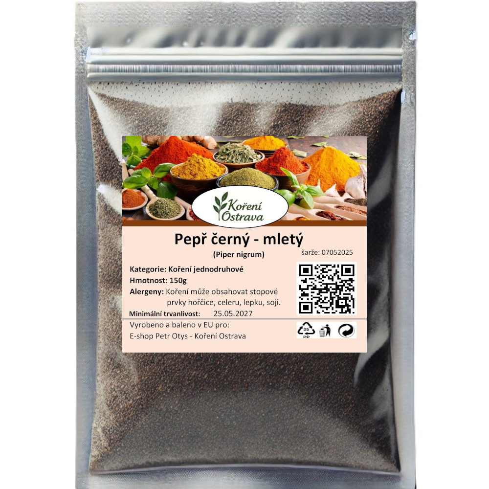 Pepř černý - mletý