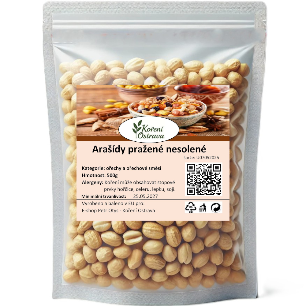 Arašídy pražené nesolené