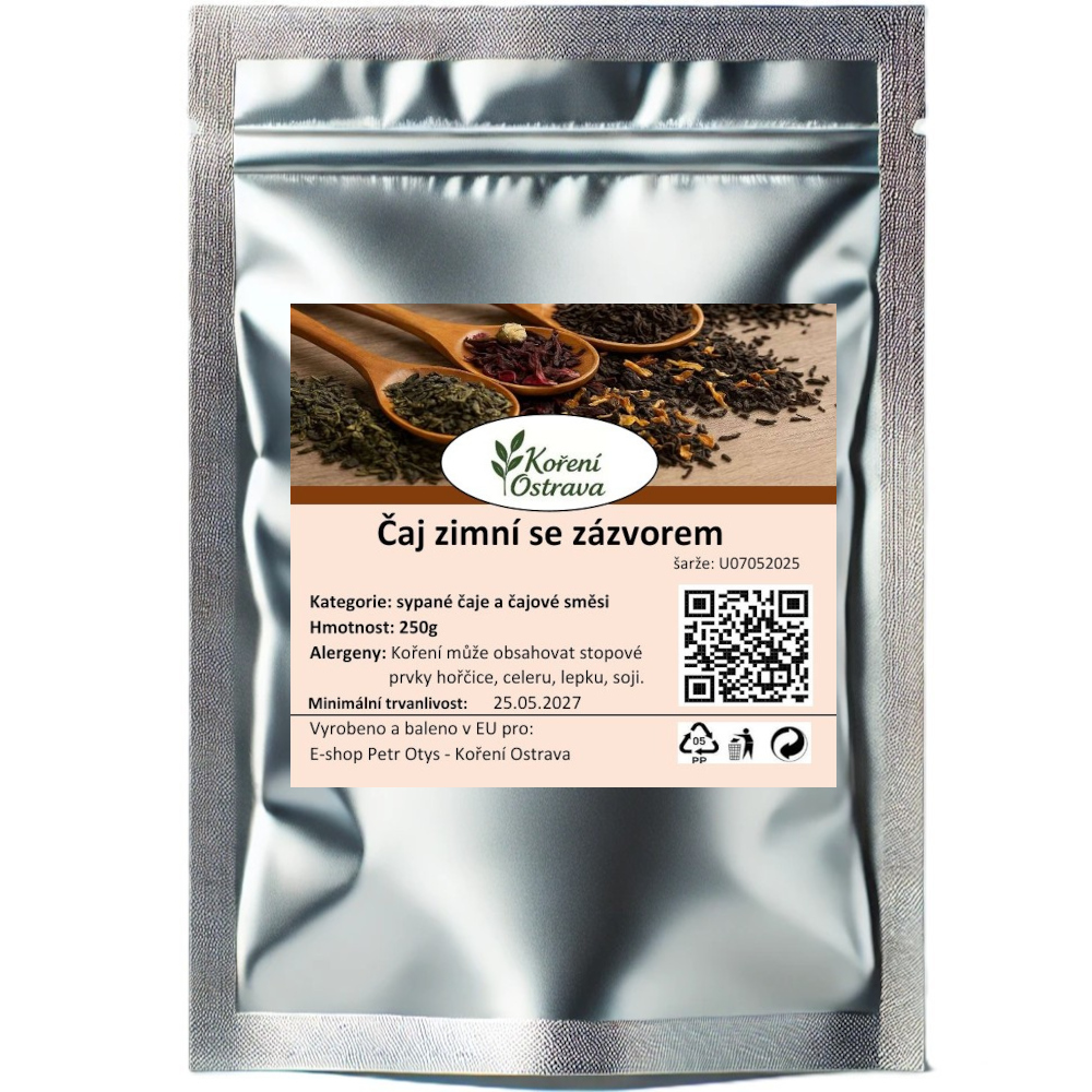 Čaj zimní se zázvorem