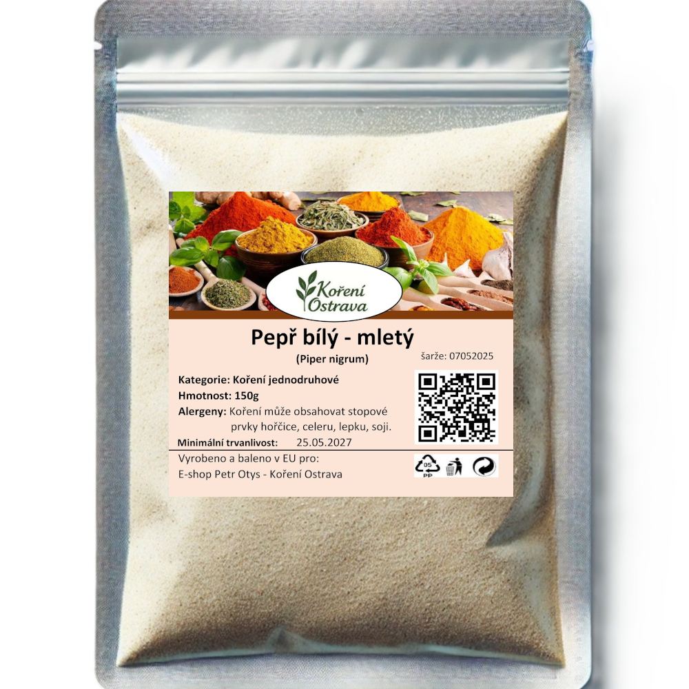 Pepř bílý - mletý