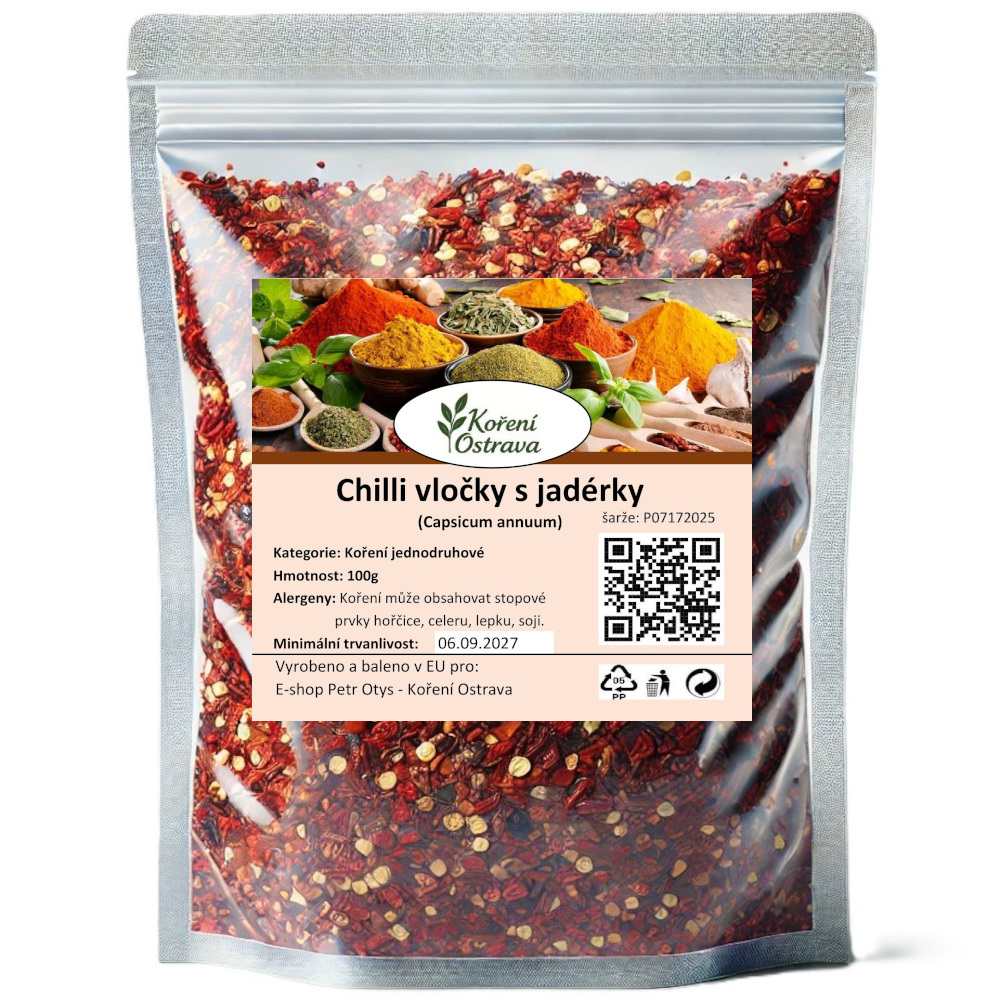 Chilli vločky s jadérky