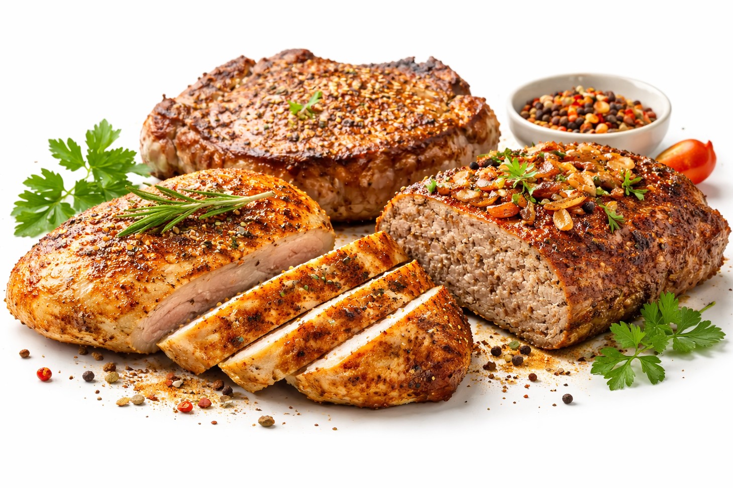 SMĚSI NA MASO - voňavé kořenící směsi na hovězí, vepřové i kuřecí maso.