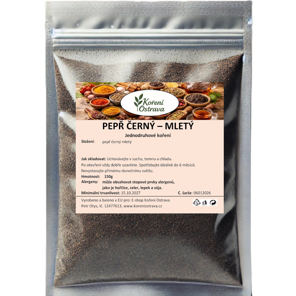 Pepř černý - mletý
