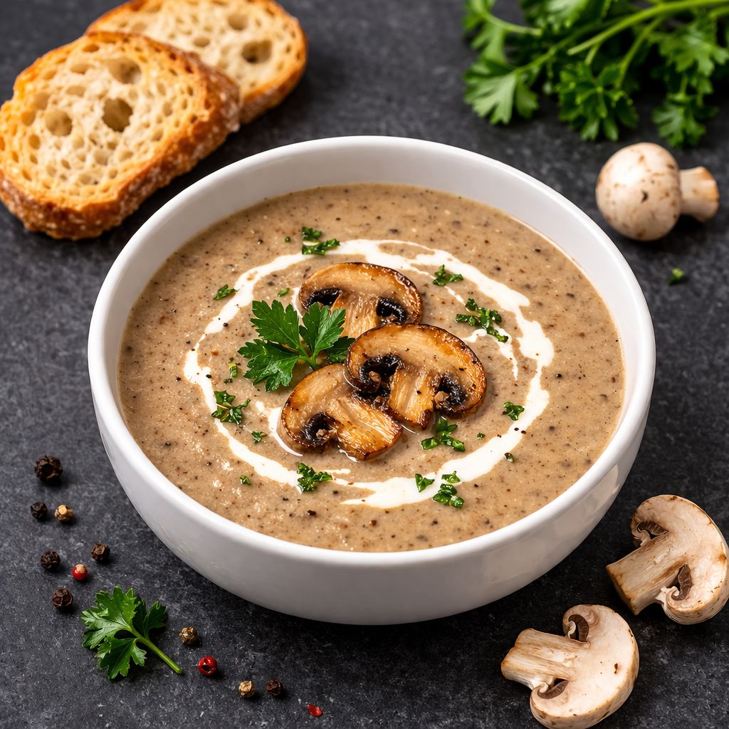 Žampionová krémová polévka