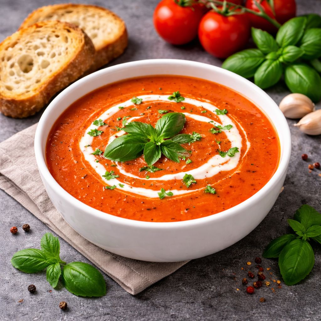 Rajčatová krémová polévka