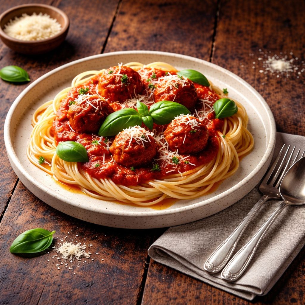 Italské masové koule v rajčatové omáčce