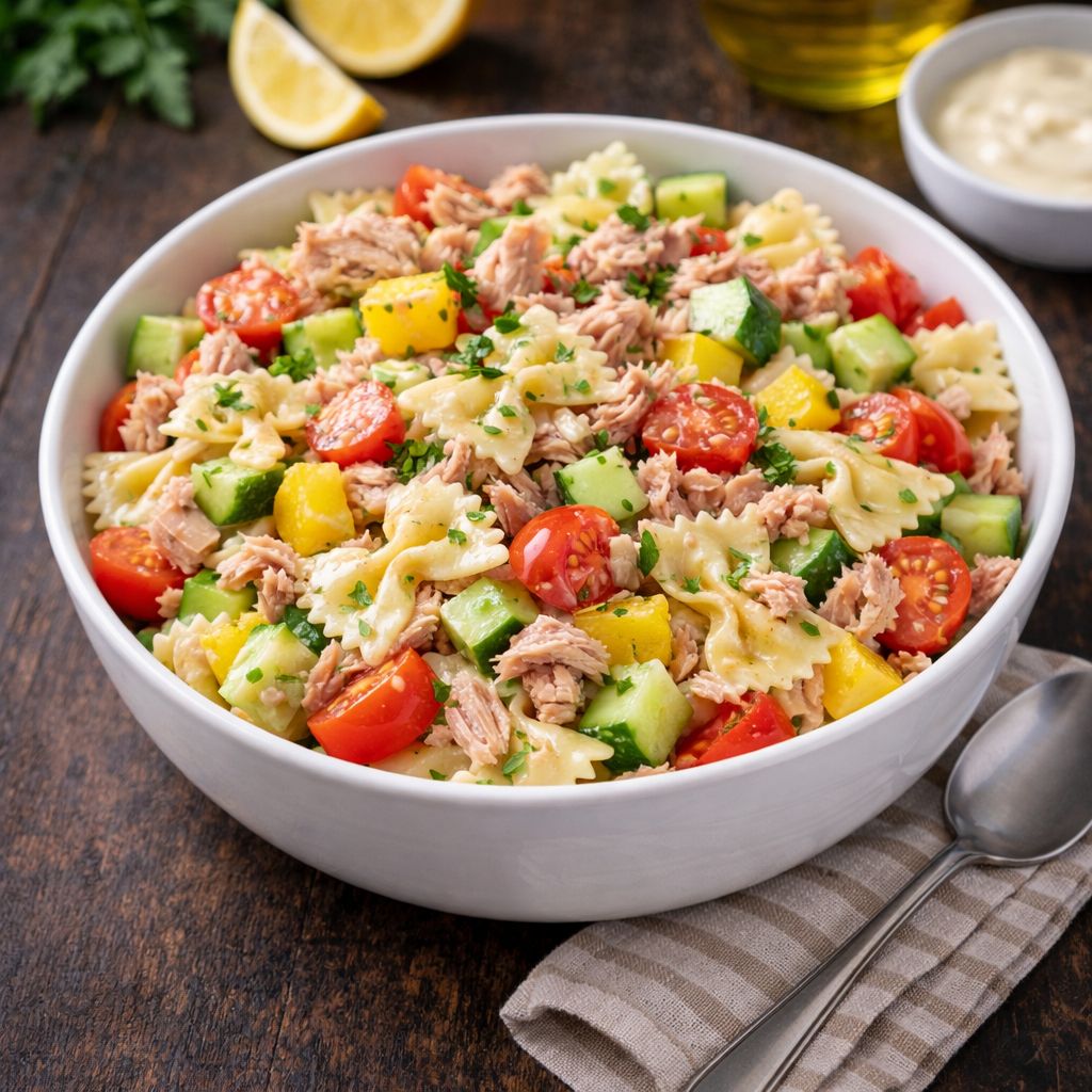 Těstovinový salát s tuňákem