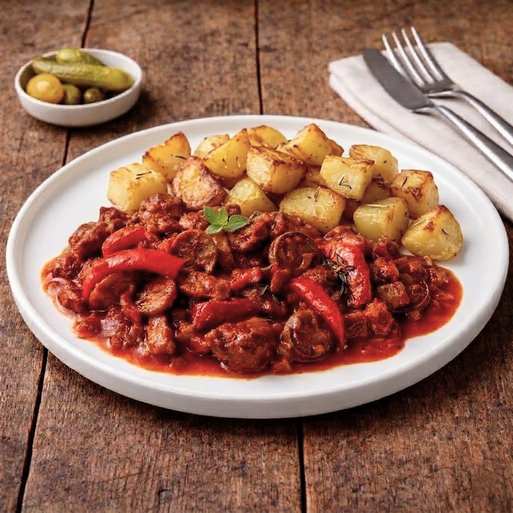 Katův šleh s opékanými bramborami