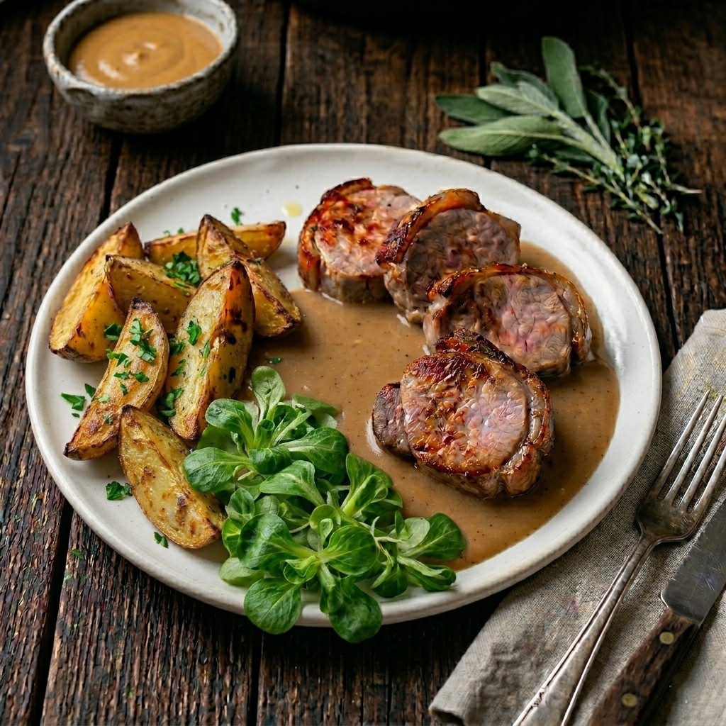 Vepřové maso v hořčicové omáčce