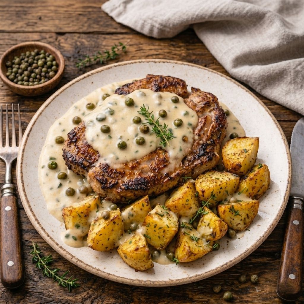 Krkovice na zeleném pepři