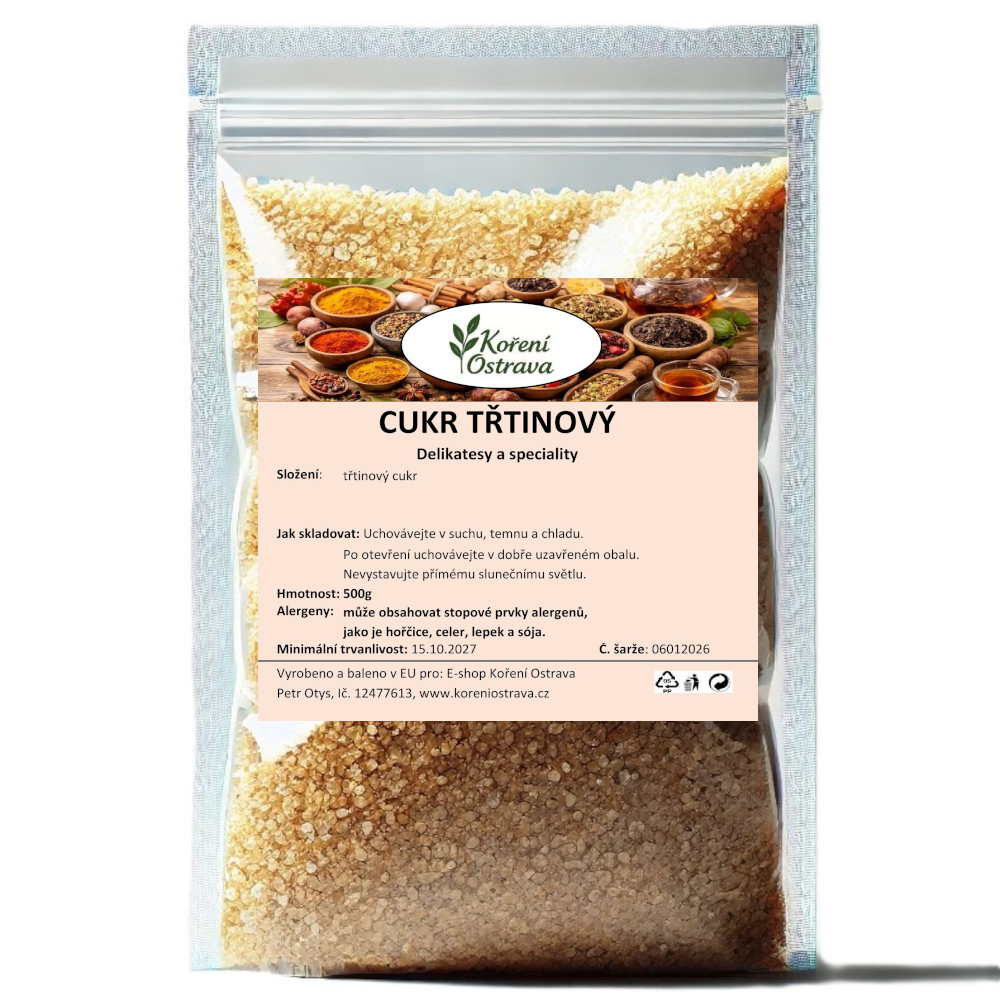 Cukr třtinový přírodní nerafinovaný