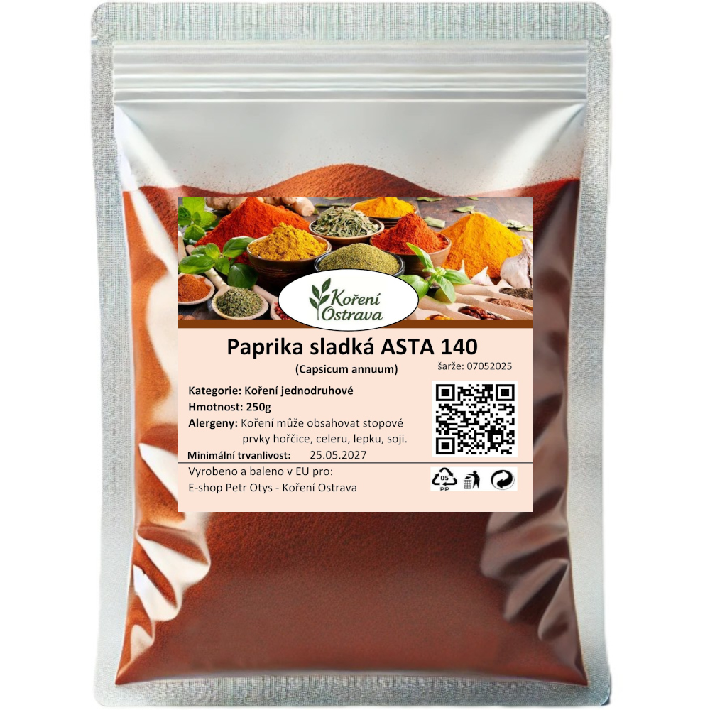 Paprika sladká mletá ASTA 180