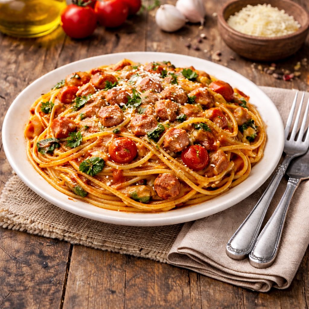 Toskánské špagety s masem, rajčaty a parmazánem – recept Koření Ostrava
