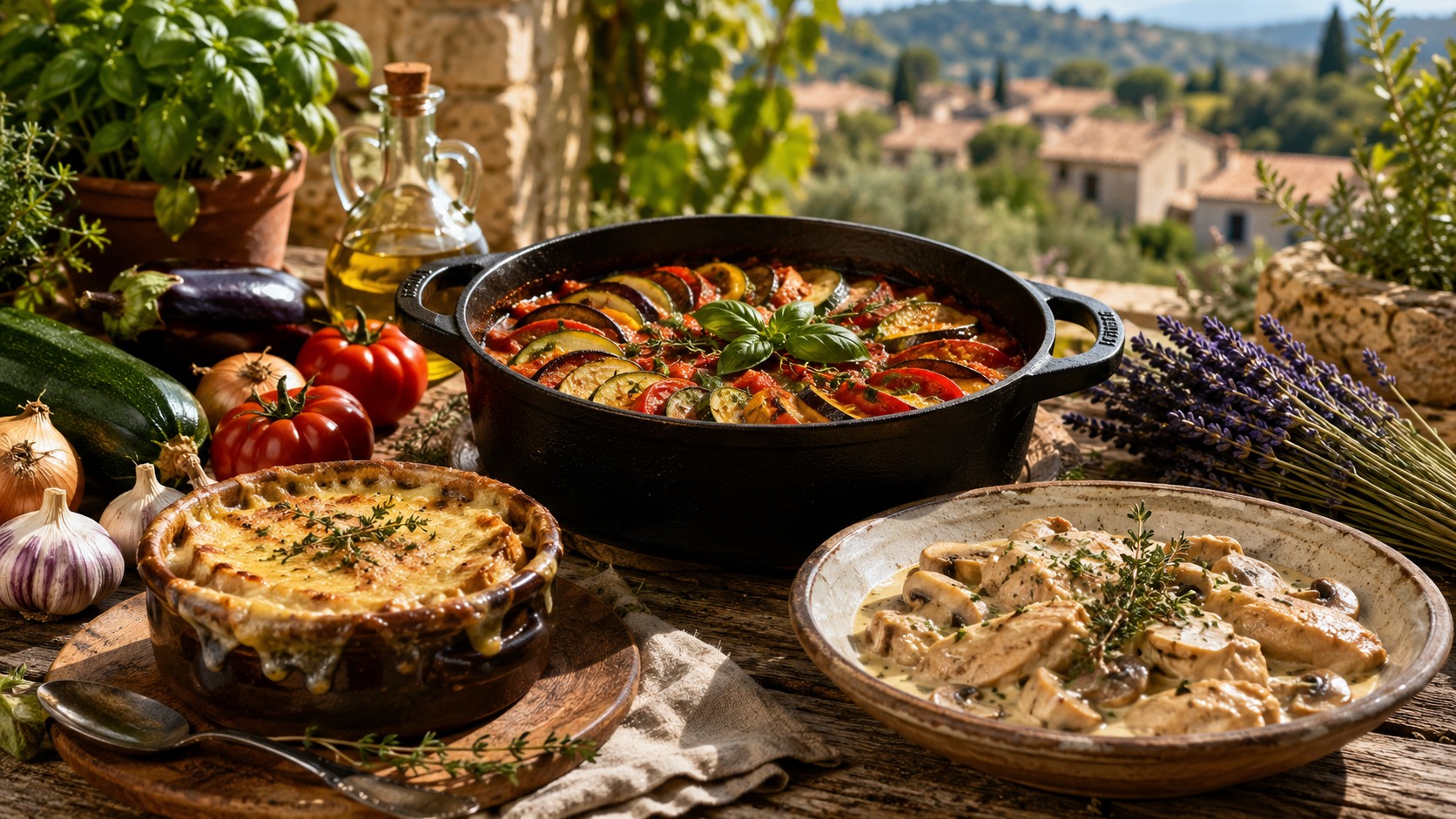 Francouzská kuchyně, Provence, provensálské bylinky a tradiční recepty z Francie