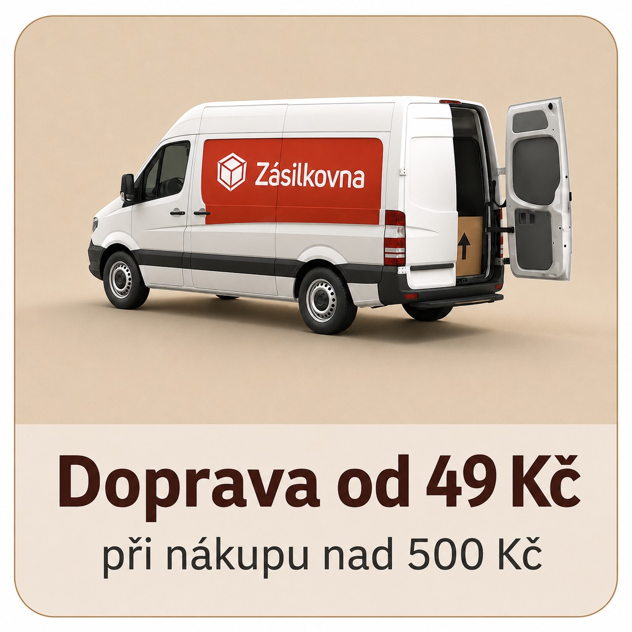Výhodná doprava přes Zásilkovnu.