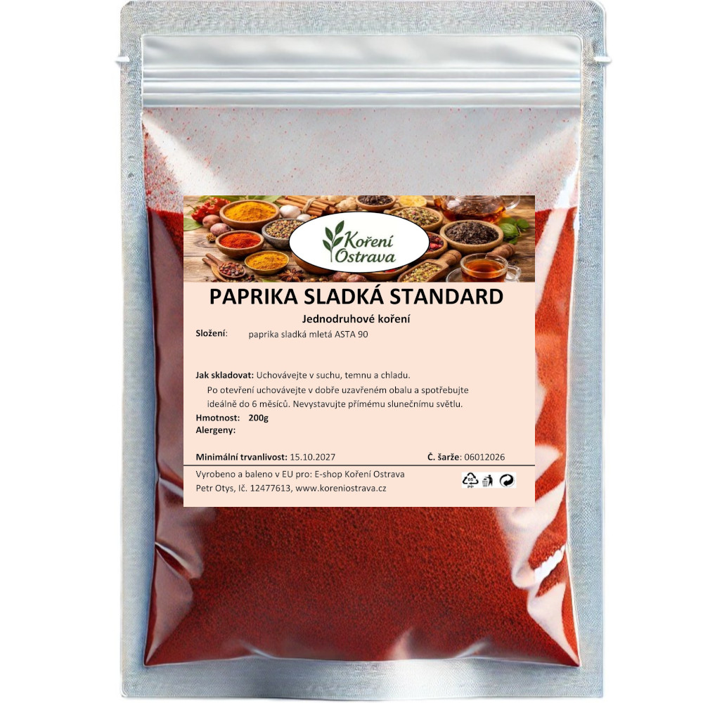 Paprika sladká STANDARD