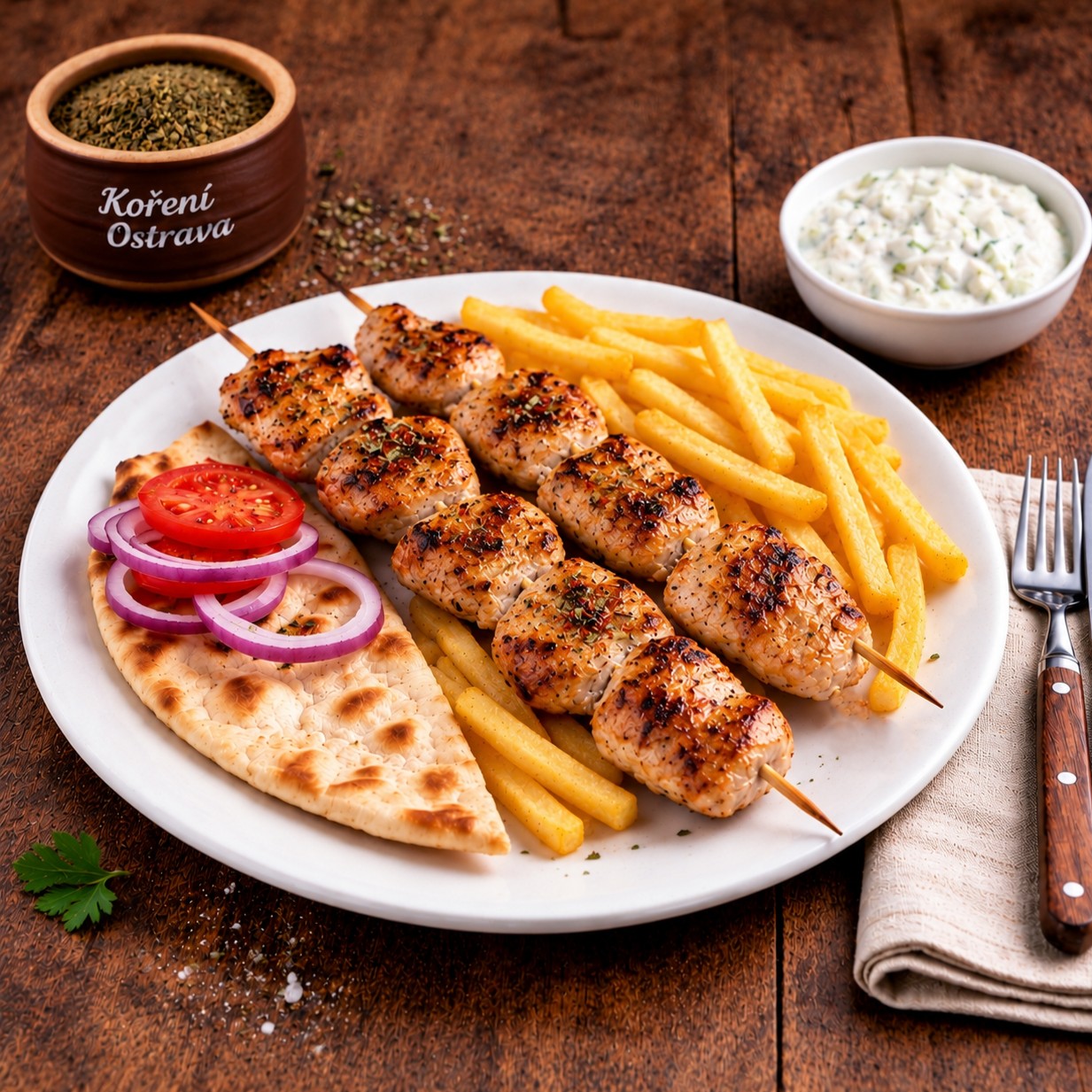 Kuřecí souvlaki
