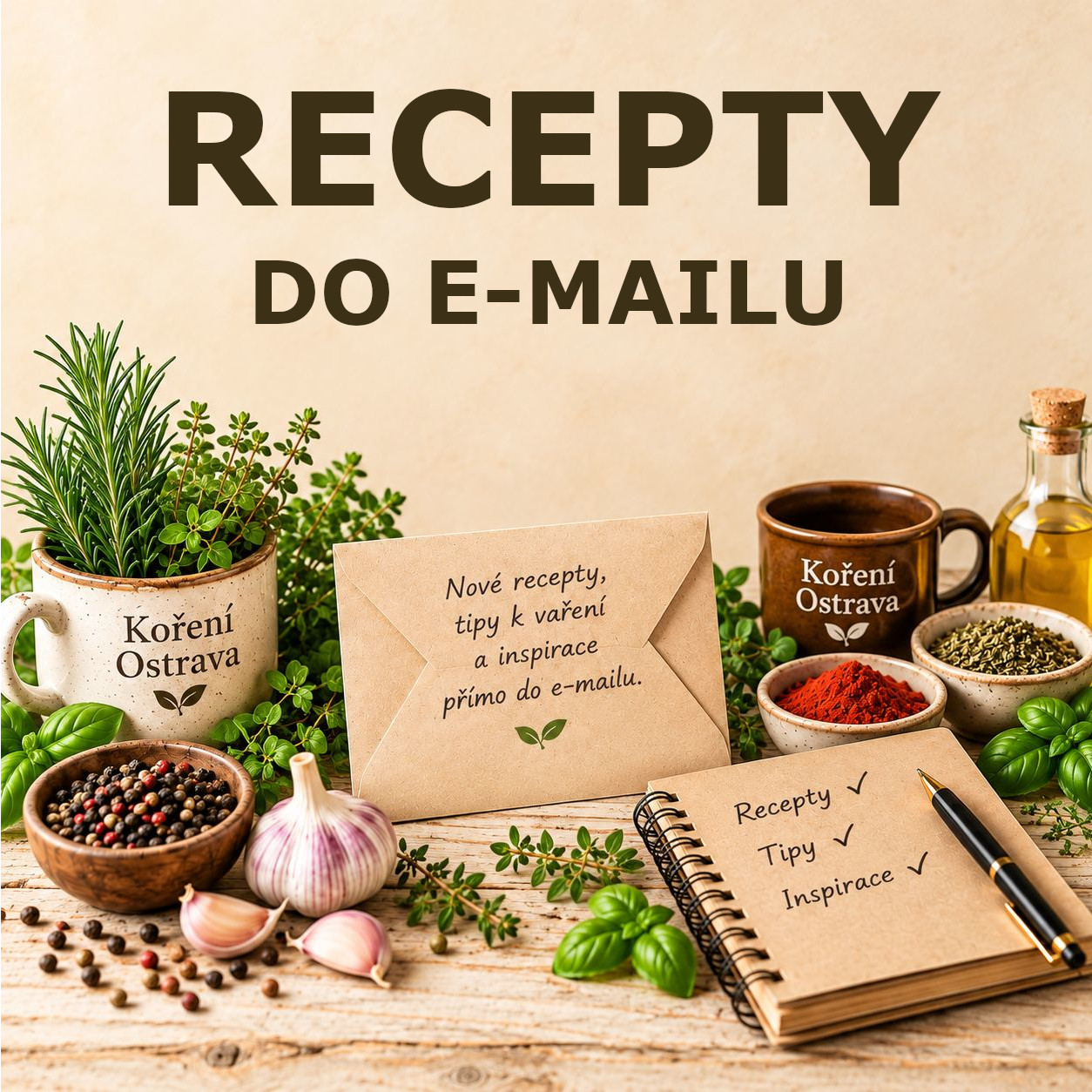 V sekci Recepty do e-mailu vyplňte adresu, zaškrtněte souhlas a odešlete formulář. Recepty, tipy a inspiraci vám občas pošleme.